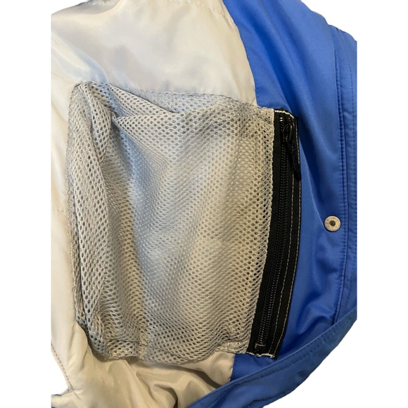 Obermeyer Ski Suit Cobalt Blue Black Belt Under Arm Vent Leg Zipper Pockets 10 - Picture 12 of 16